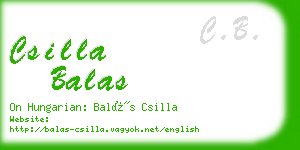 csilla balas business card